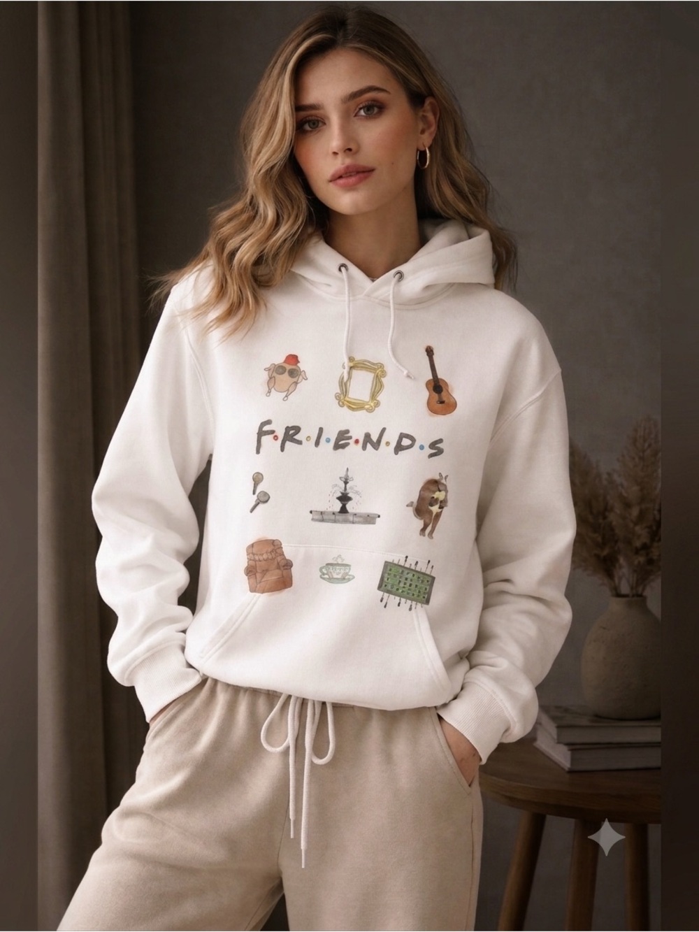 Friends TV Show Graphic Hoodie Urban Outfitters Medium